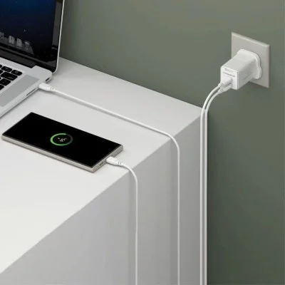 Smartix Premium Compact Uk Wall Adaptor 65W Gan - White
